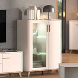 Wooden Display Cabinet Wide With 2 Doors - Dearborn