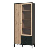 Wooden Display Cabinet With 2 Doors And 2 Drawers - Clinton