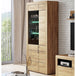 Wooden Display Cabinet 97cm Wide With 2 Doors And LED Lights - Camaros