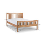 Wooden Double Bed - Bergamo
