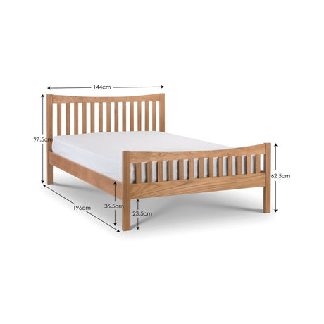 Wooden Double Bed - Bergamo