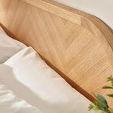 Wooden Double Bed Chevron - Milo