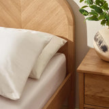 Wooden Double Bed Chevron - Milo