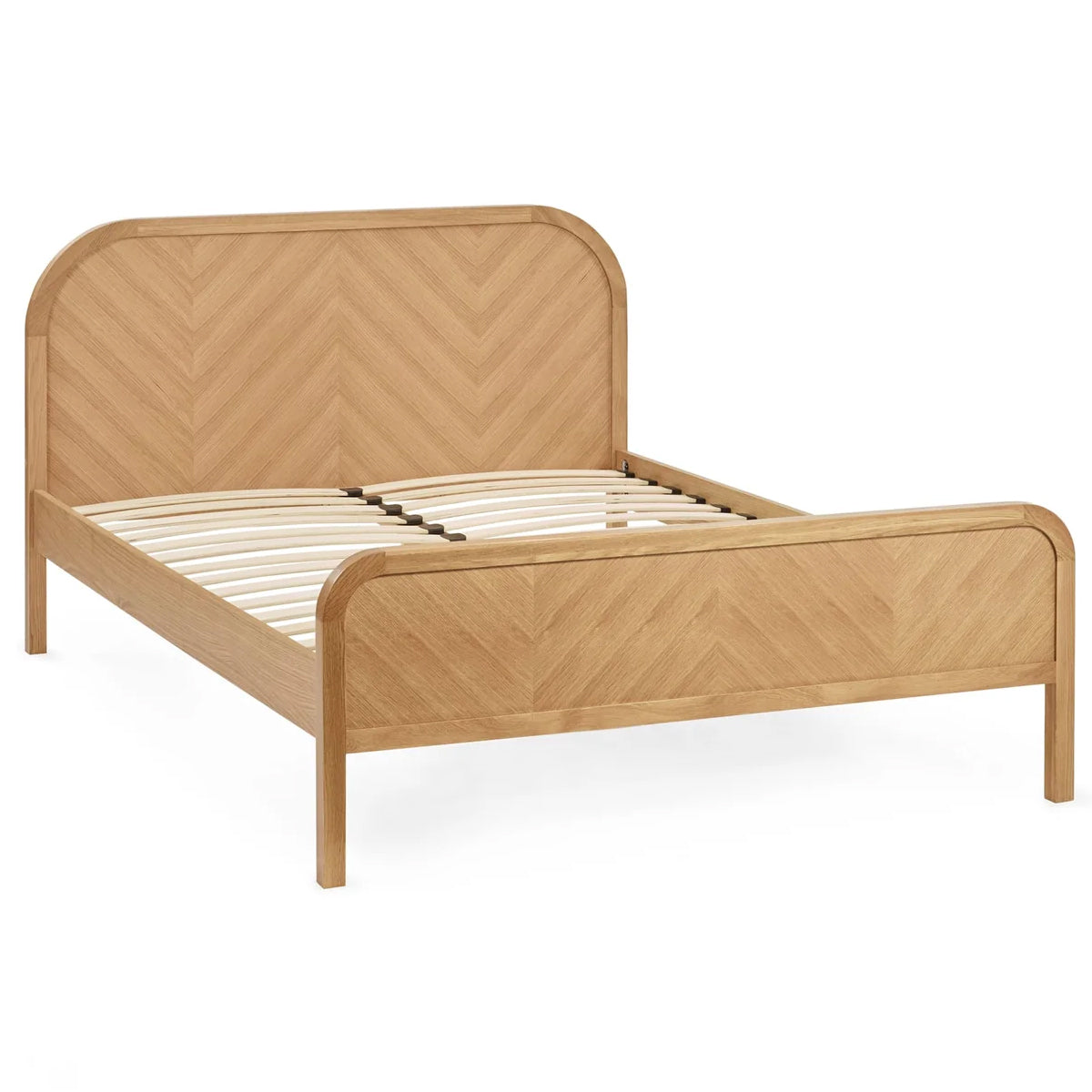 Wooden Double Bed Chevron - Milo