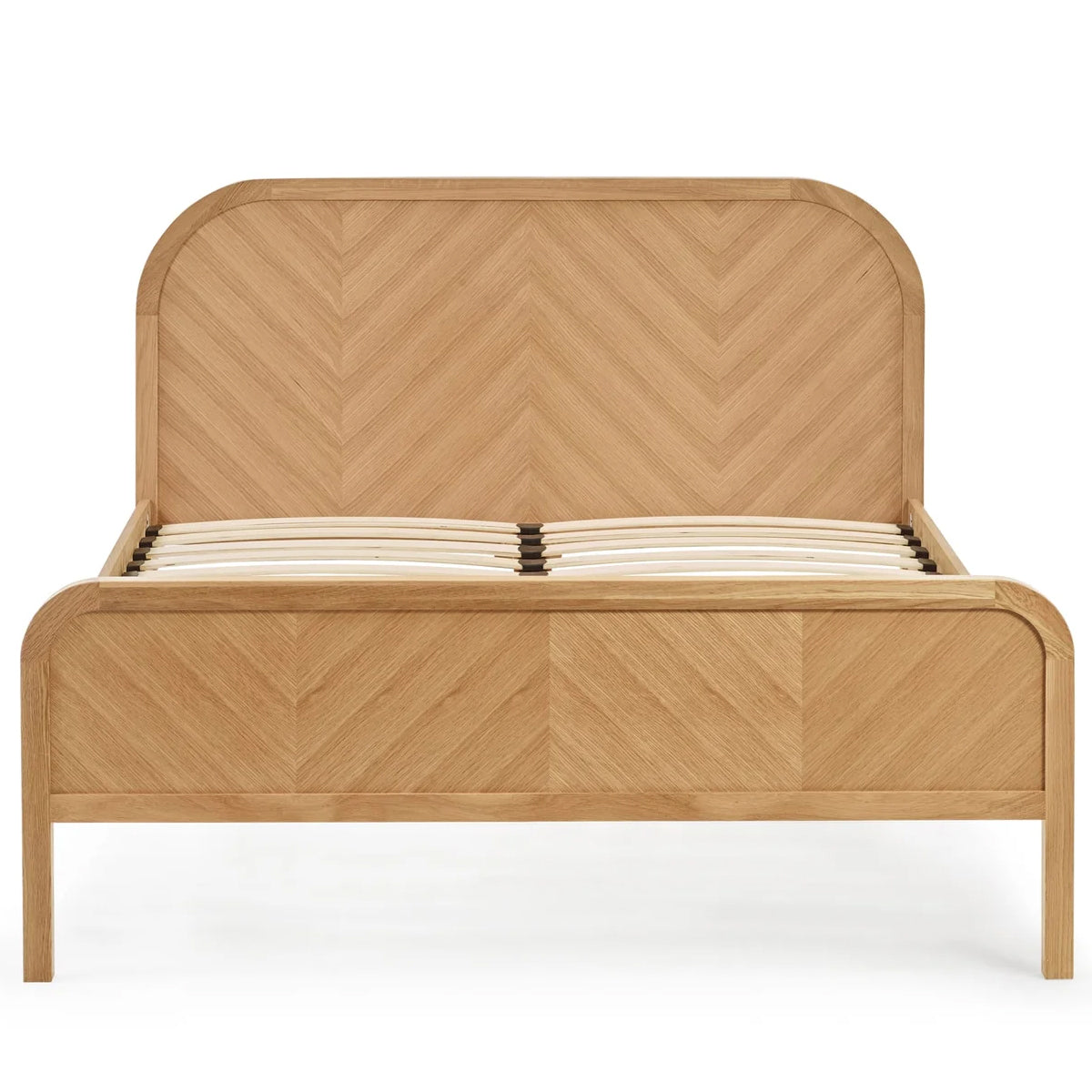 Wooden Double Bed Chevron - Milo