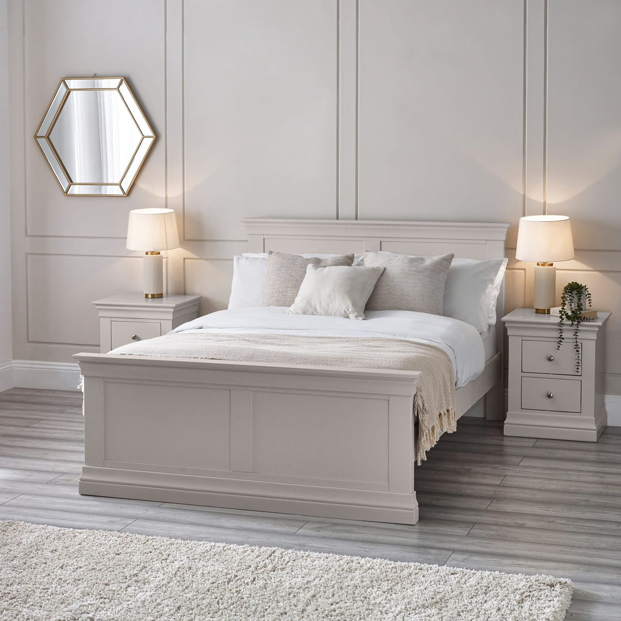Wooden Double Bed - Clermont