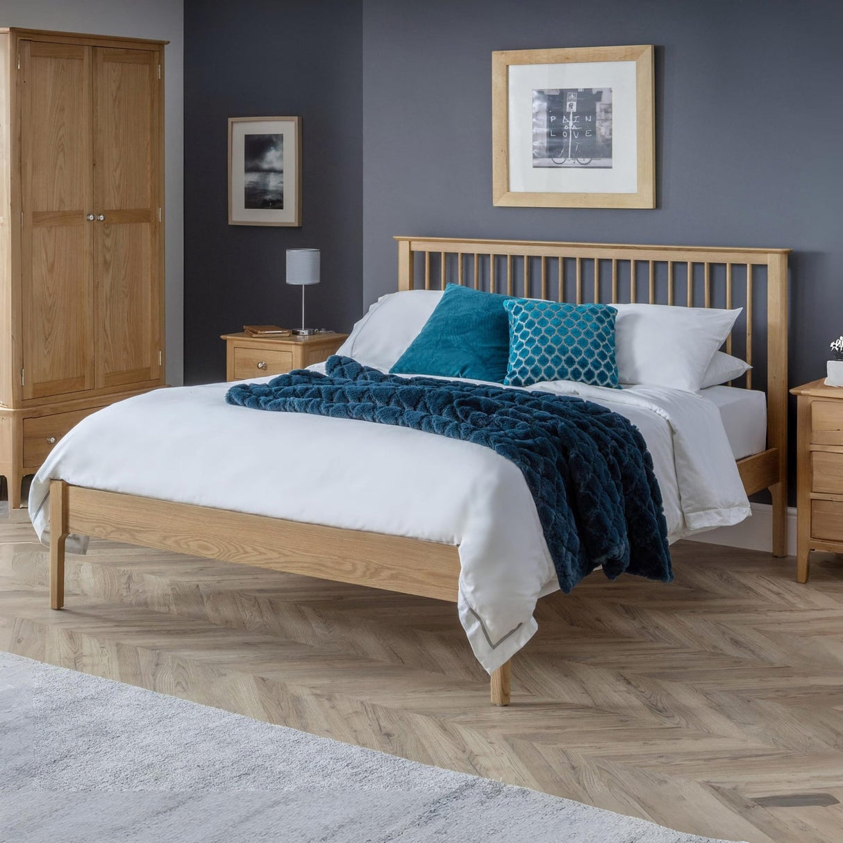 Wooden Double Bed - Cotswold