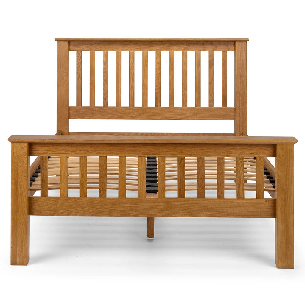 Wooden Double Bed High Foot End - Amsterdam