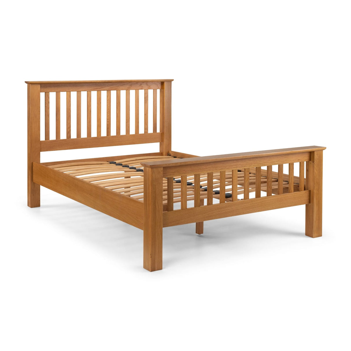Wooden Double Bed High Foot End - Amsterdam