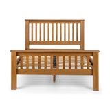 Wooden Double Bed High Foot End - Amsterdam