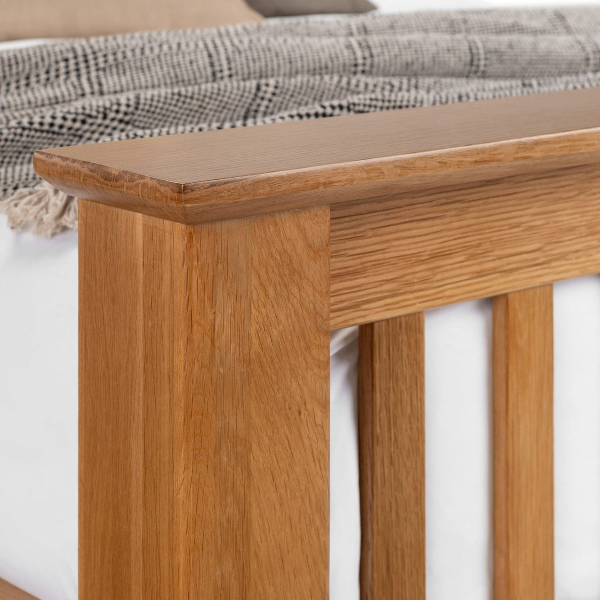 Wooden Double Bed High Foot End - Amsterdam