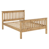 Wooden Double Bed High Foot End - Monaco