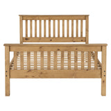 Wooden Double Bed High Foot End - Monaco