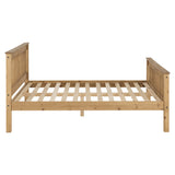 Wooden Double Bed High Foot End - Monaco