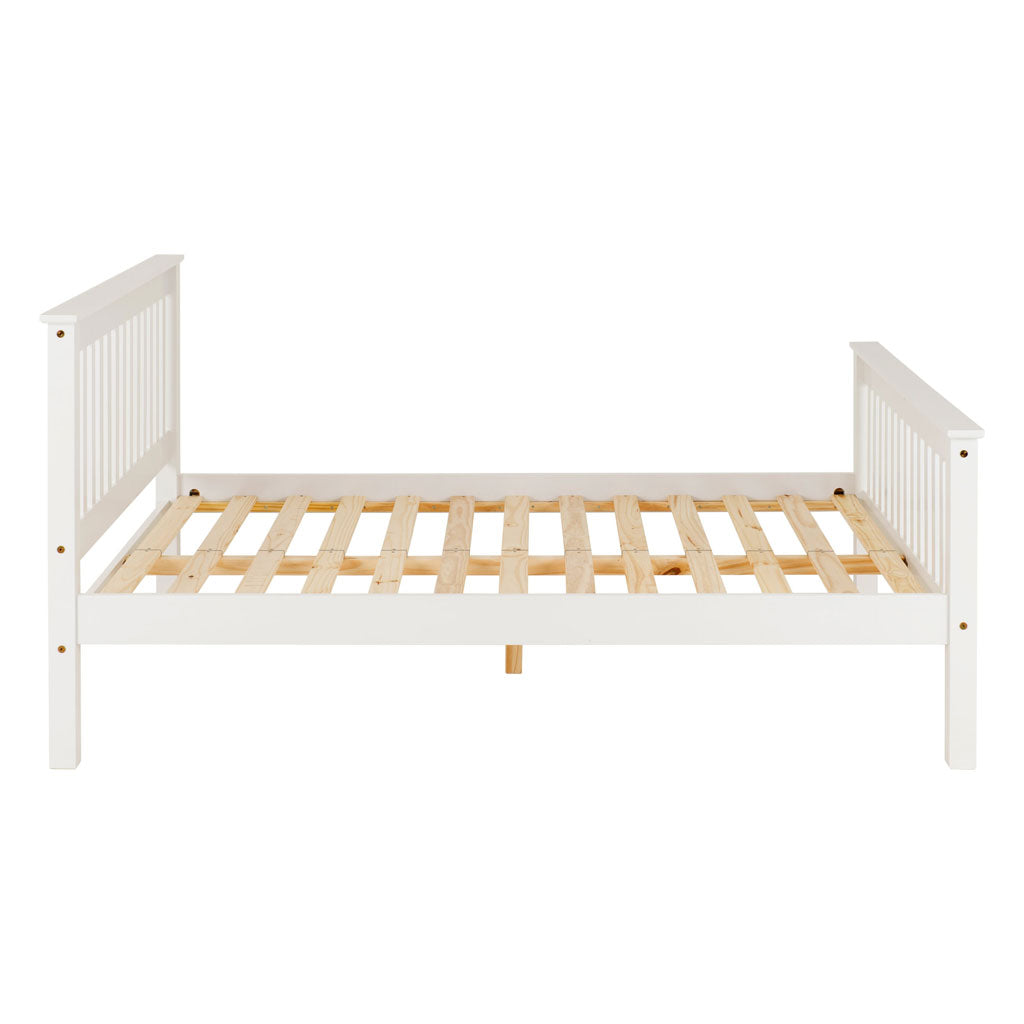 Wooden Double Bed High Foot End - Monaco