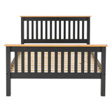 Wooden Double Bed High Foot End - Monaco