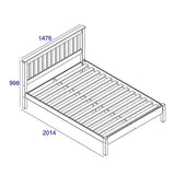 Wooden Double Bed Low End - Augusta