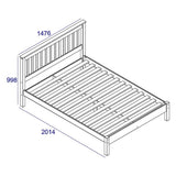 Wooden Double Bed Low End - Capri