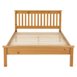 Wooden Double Bed Low Foot End - Monaco