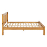Wooden Double Bed Low Foot End - Monaco