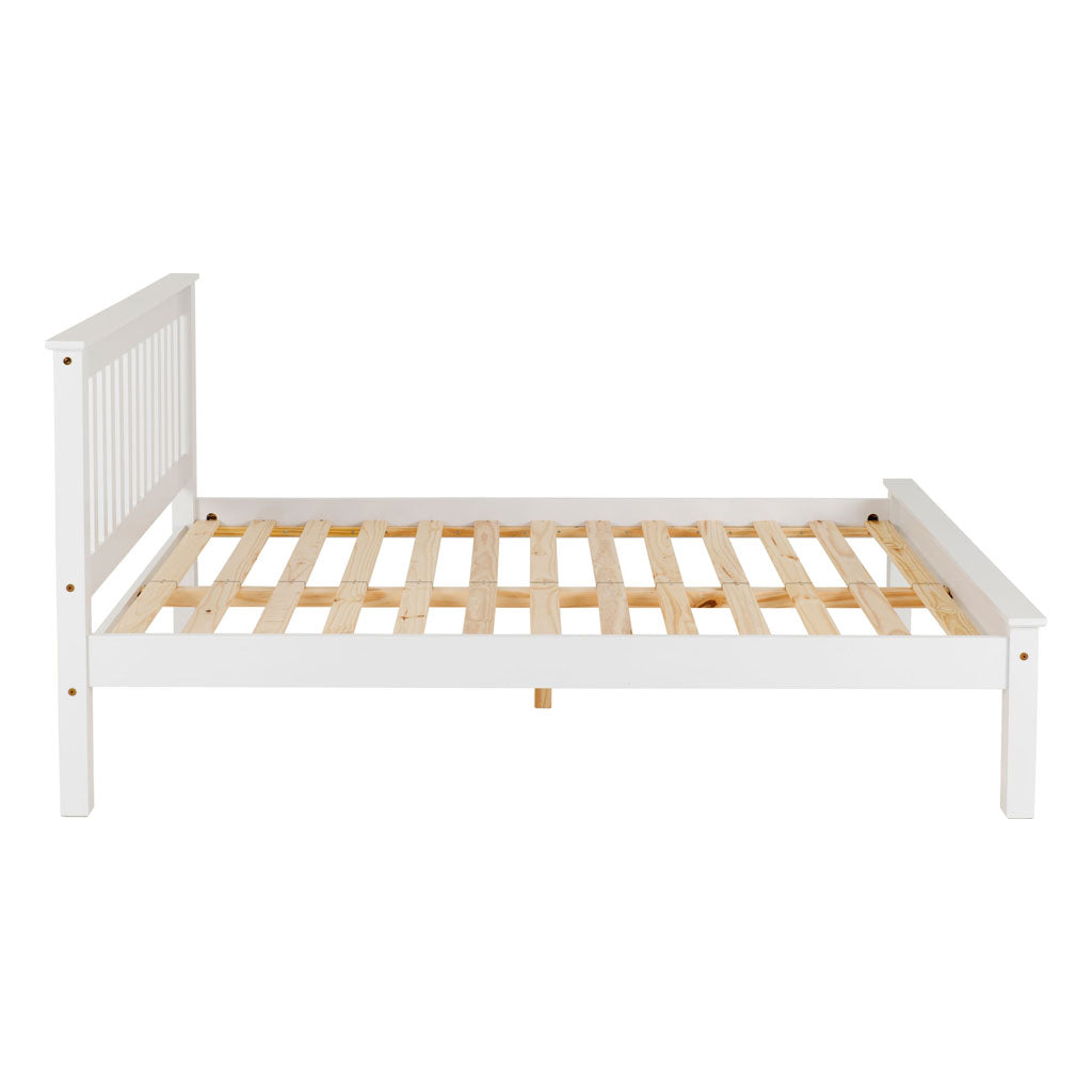 Wooden Double Bed Low Foot End - Monaco