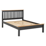 Wooden Double Bed Low Foot End - Monaco