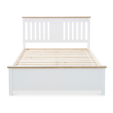 Wooden Double Bed With Low Footend - Chester