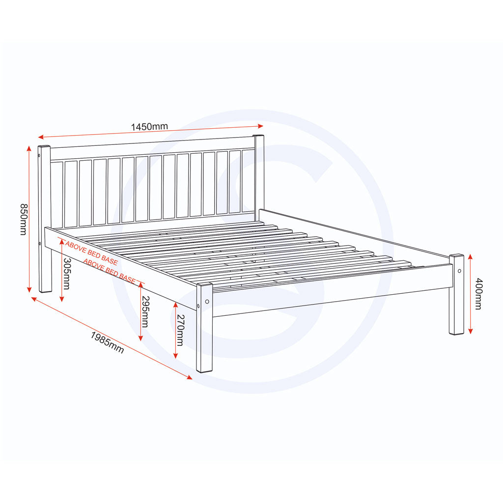 Wooden Double Bed - Maya