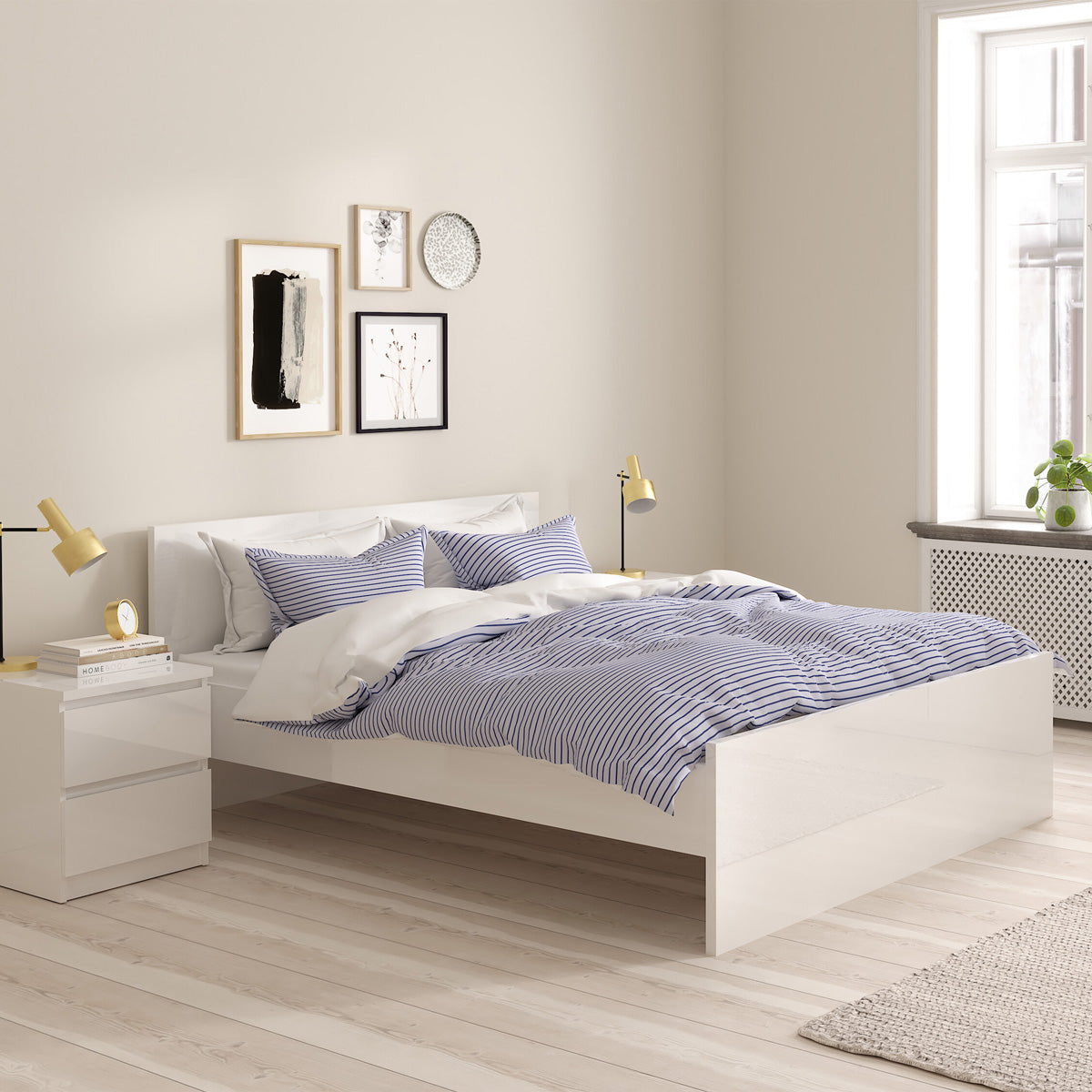 Wooden Double Bed - Naia