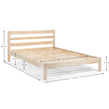 Wooden Double Bed - Sami