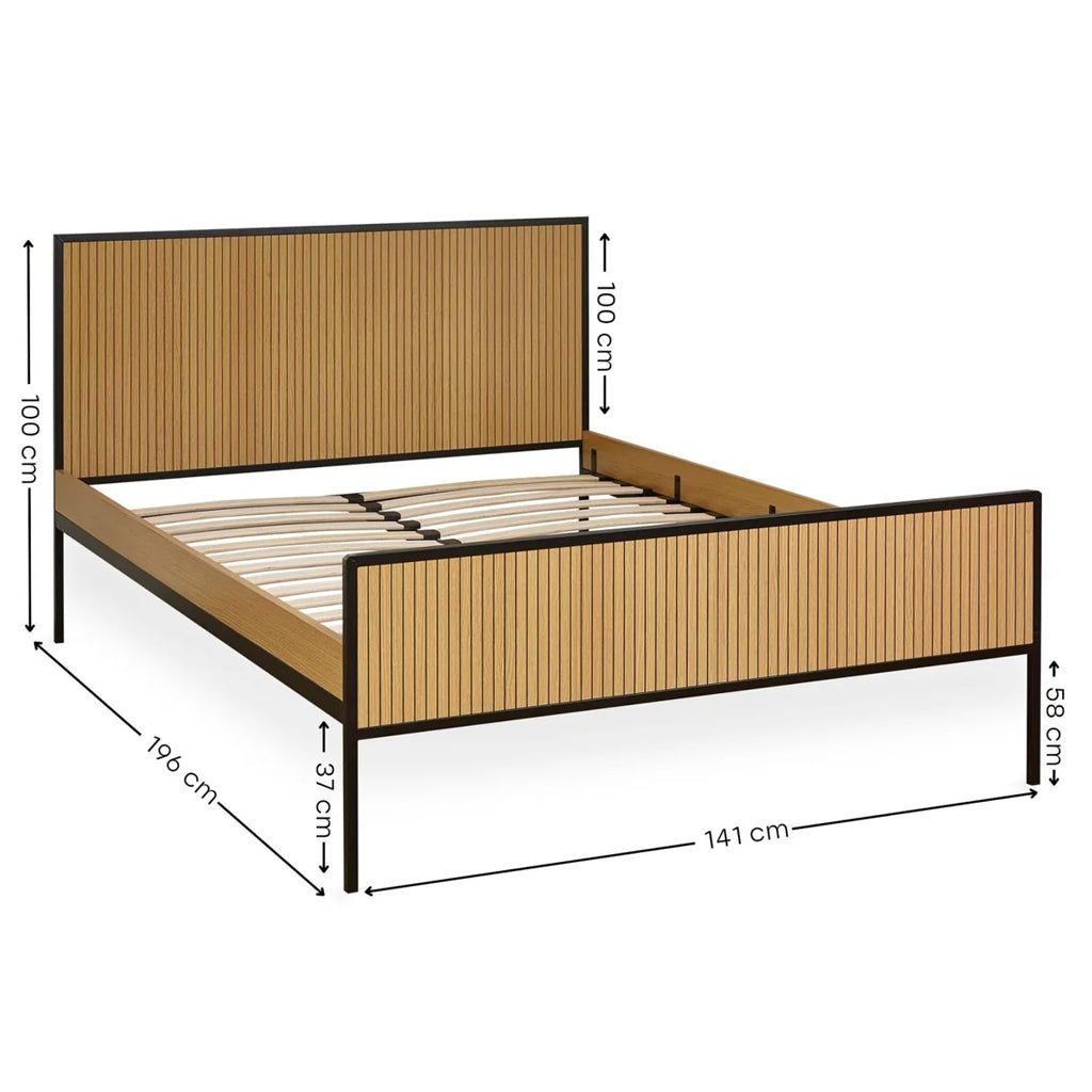 Wooden Double Bed - Sia
