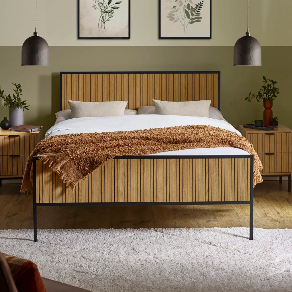 Wooden Double Bed - Sia