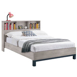 Wooden Double Bed With Bookcase - Bali