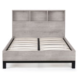 Wooden Double Bed With Bookcase - Bali