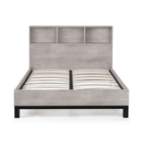 Wooden Double Bed With Bookcase - Bali