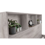 Wooden Double Bed With Bookcase - Bali