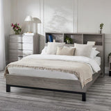 Wooden Double Bed With Bookcase - Bali