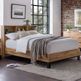 Wooden Double Bed With Bookcase - Bali