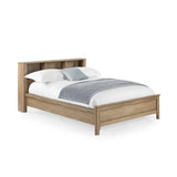 Wooden Double Bed With Bookcase - Sydney