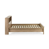 Wooden Double Bed With Bookcase - Sydney
