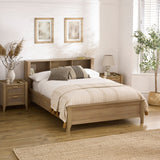 Wooden Double Bed With Bookcase - Sydney