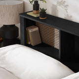 Wooden Double Bed With Bookcase - Sydney