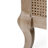 Wooden Double Bed With Rattan Detailing - Fleur