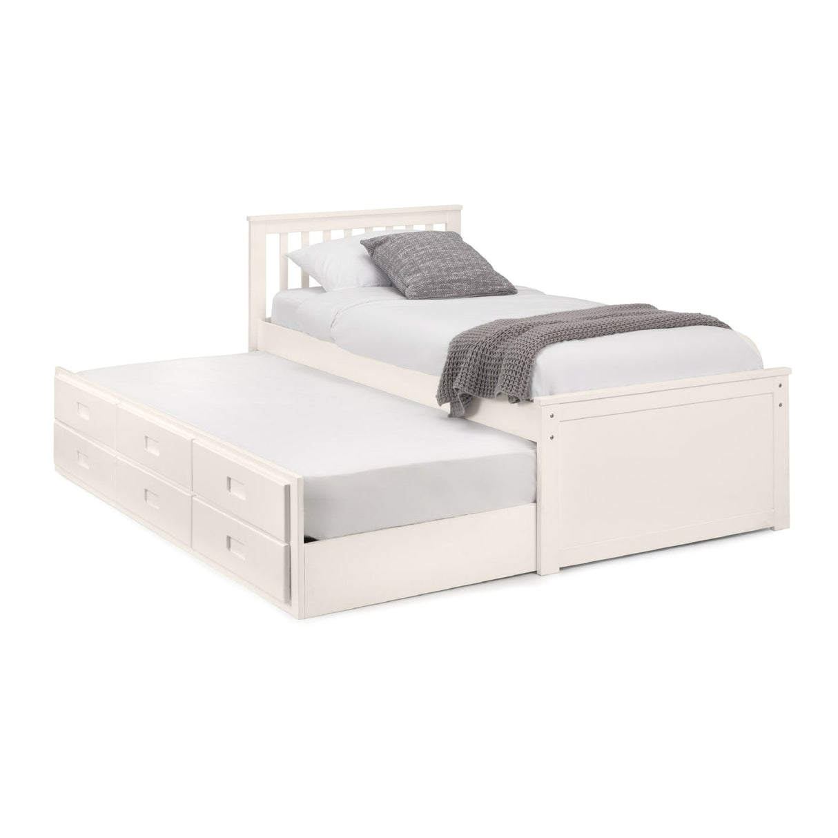Wooden Double Bed With Underbed And Drawers - Maisie