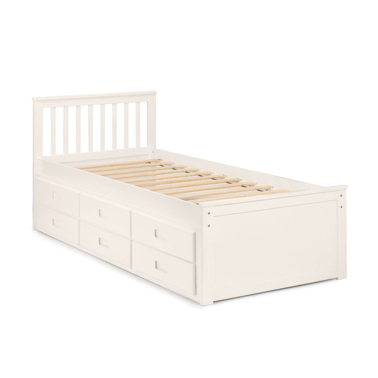 Wooden Double Bed With Underbed And Drawers - Maisie