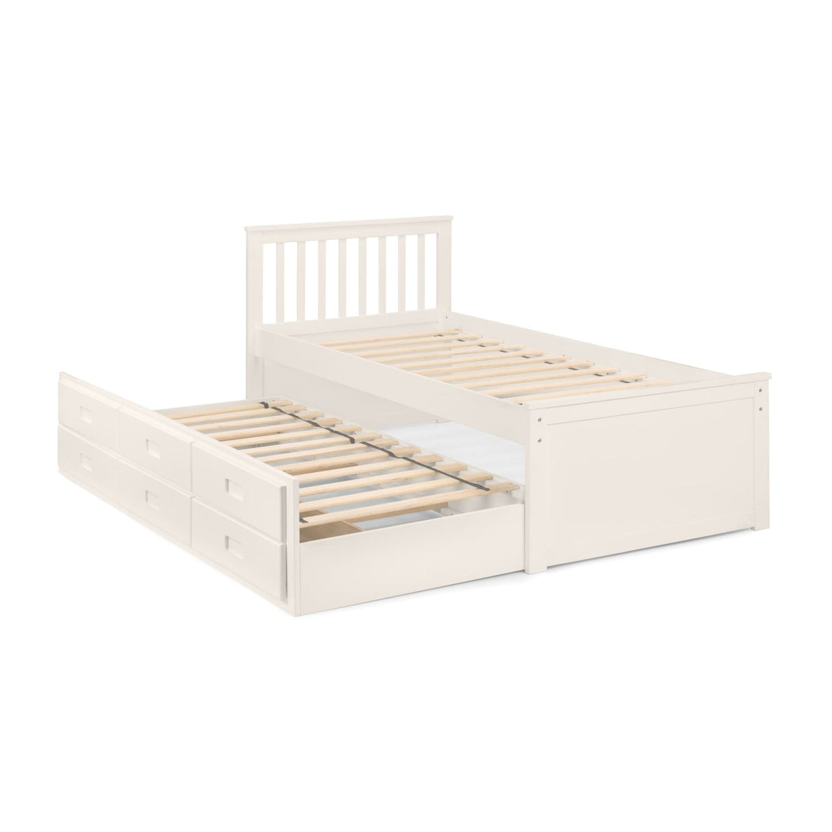 Wooden Double Bed With Underbed And Drawers - Maisie