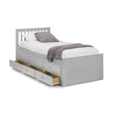 Wooden Double Bed With Underbed And Drawers - Maisie