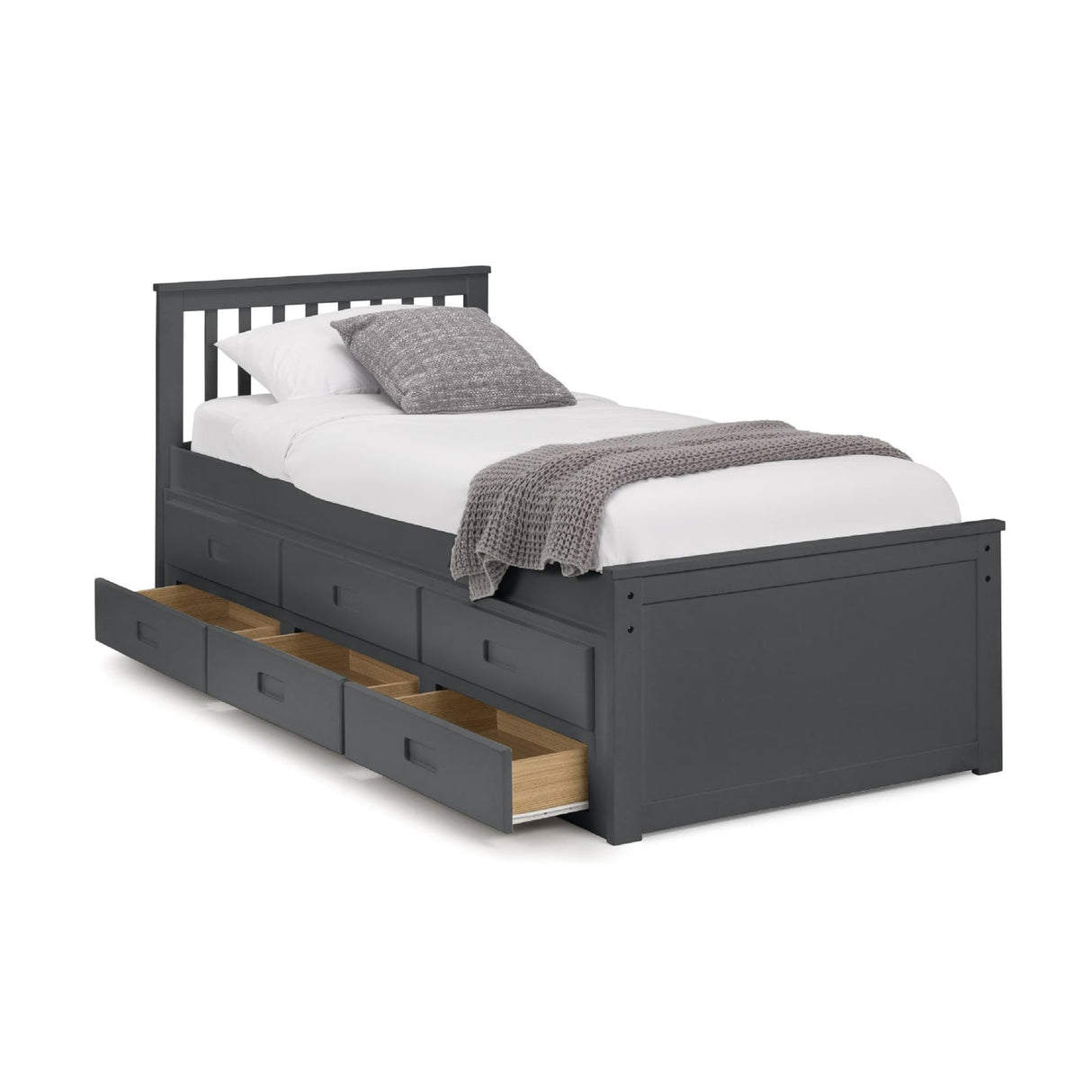 Wooden Double Bed With Underbed And Drawers - Maisie