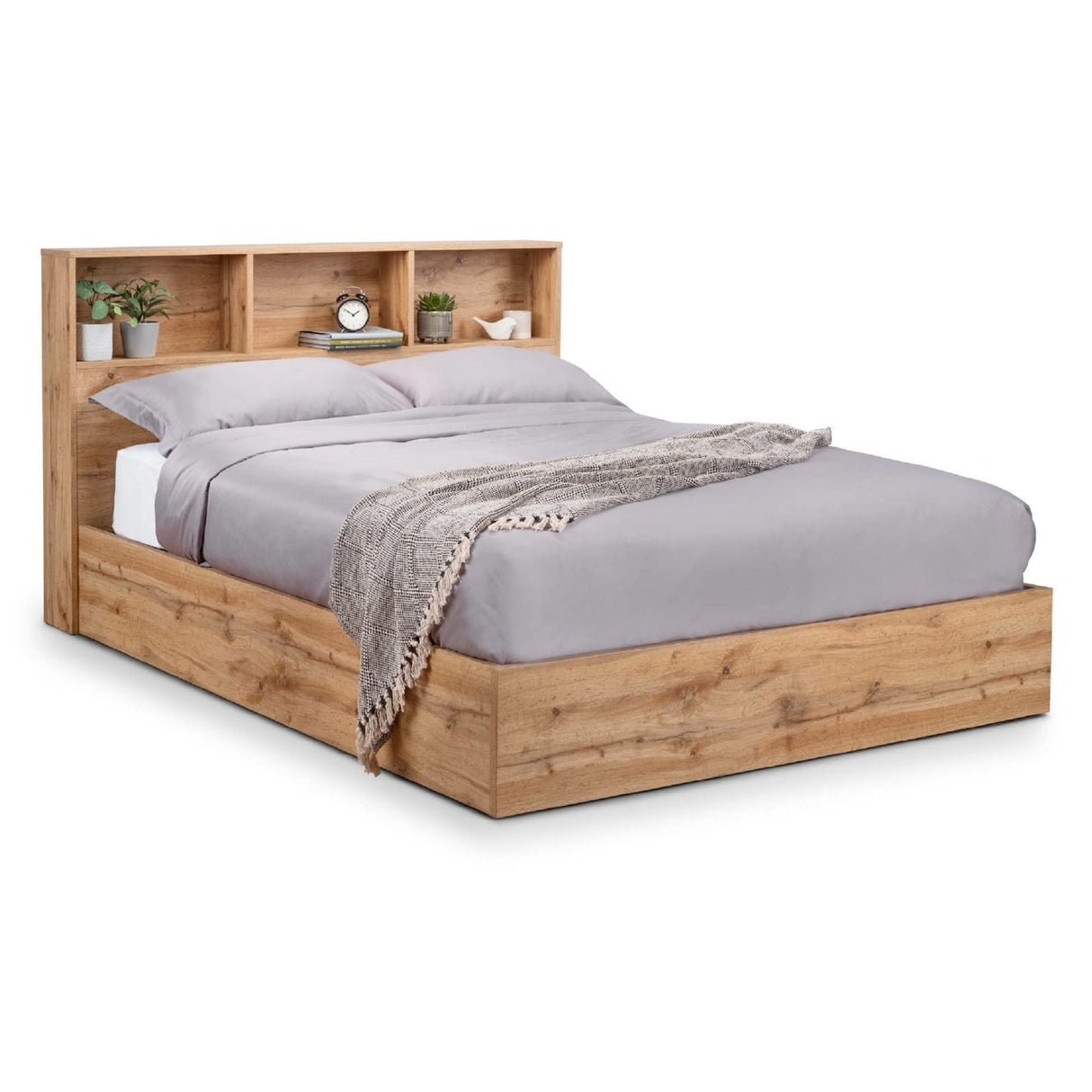 Wooden Double Ottoman Storage Bed - Bali