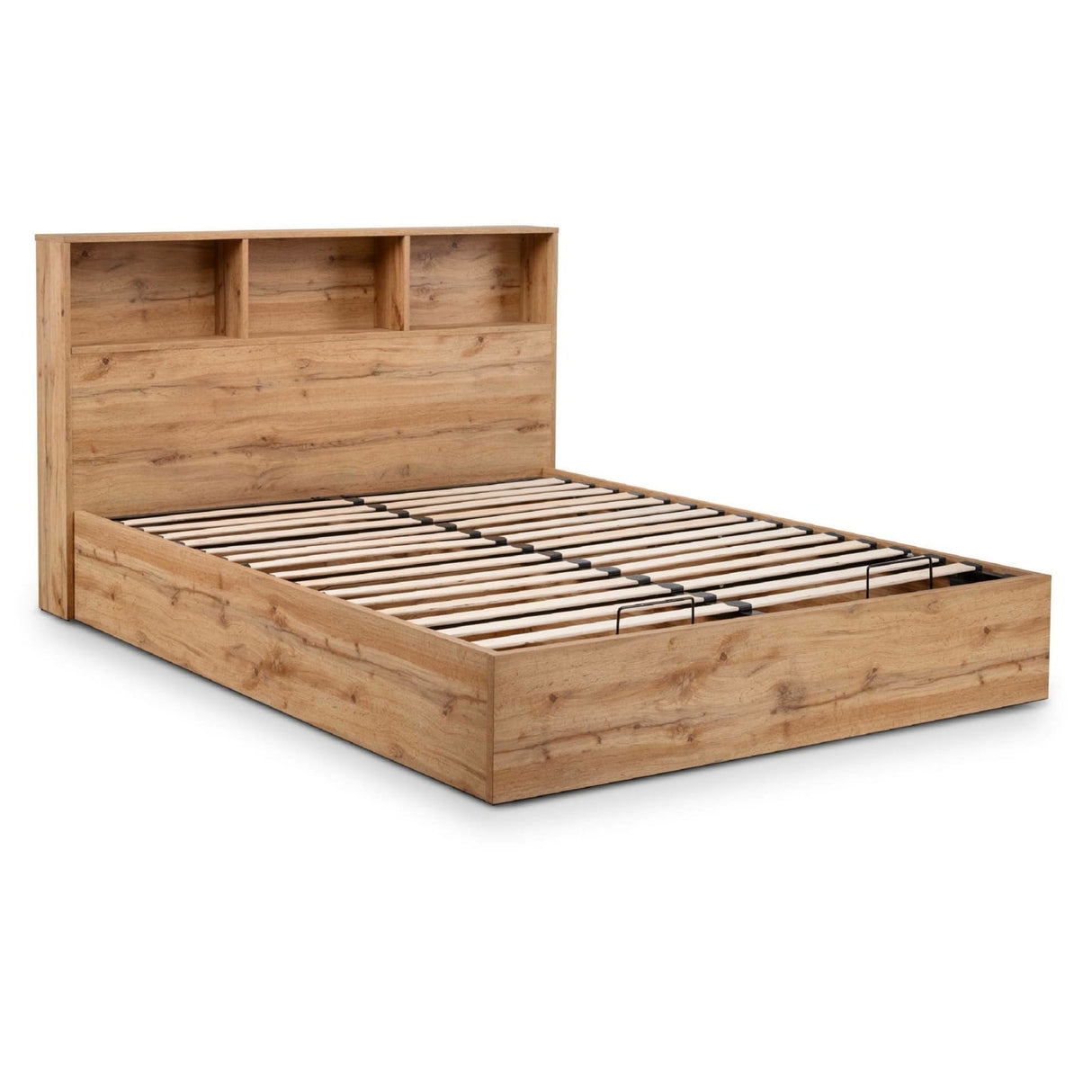 Wooden Double Ottoman Storage Bed - Bali